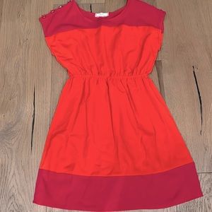Nordstrom Bright orange and pink dress size 10-12